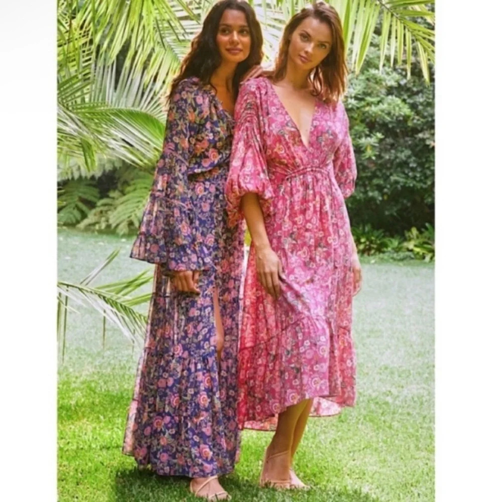 Misa Los Angeles Johanna Dress In pink Falaise Floral 17476 - Picture 3 of 15